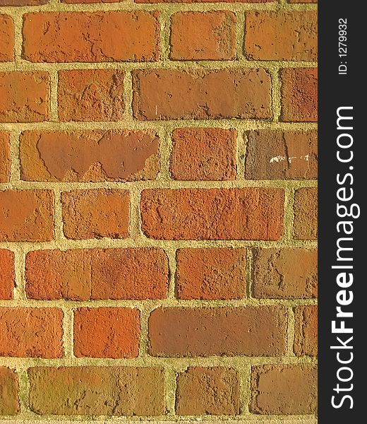 Brick Background: Red, Brown and Yellow