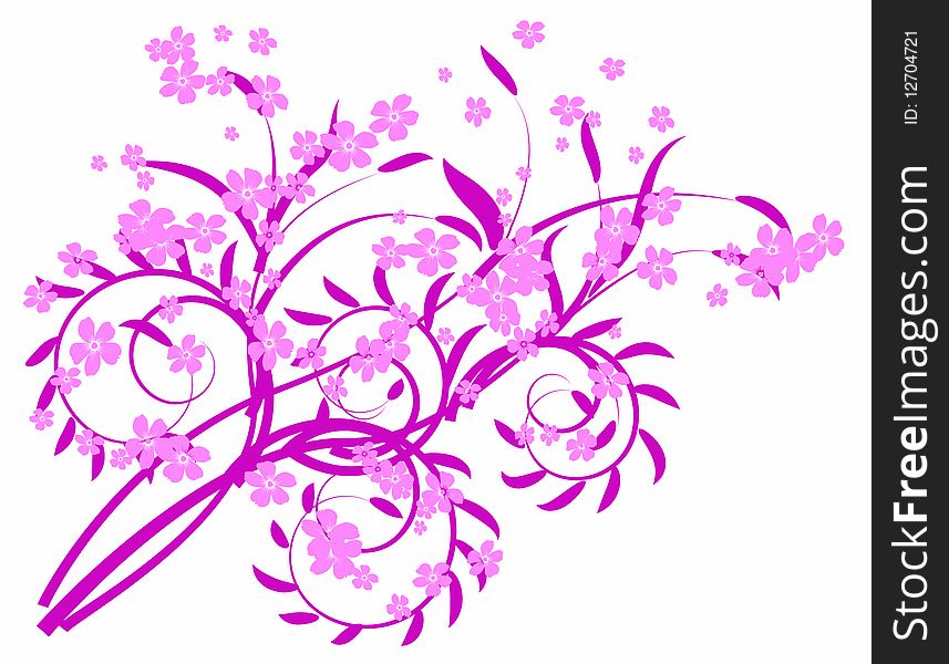 Lilac abstraction decorative pattern flowers