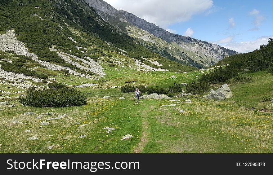Relaxing spring walk to the Pirin Mountain, June of the month when nature is the most beautiful, Bansko, Bulgaria. Relaxing spring walk to the Pirin Mountain, June of the month when nature is the most beautiful, Bansko, Bulgaria
