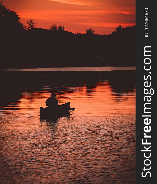 Canoeing on a late night