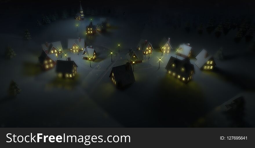 Winter seasonal 3D illustration background. Winter seasonal 3D illustration background