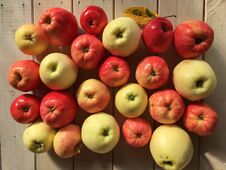 Autumn Gifts, Set Of Apples Royalty Free Stock Photography