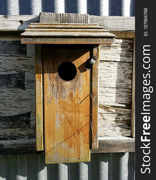 Wood, Birdhouse, Outhouse, Facade