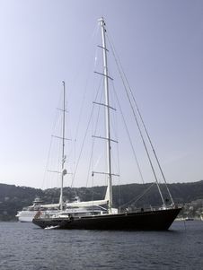 Two Mast Yacht Royalty Free Stock Photography Two Mast Yacht Royalty Free Stock Photography