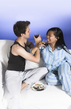 Couple Drinking Wine Royalty Free Stock Images Couple Drinking Wine Royalty Free Stock Images