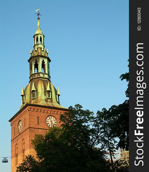 The cathedral in Oslo in Norway. The cathedral in Oslo in Norway