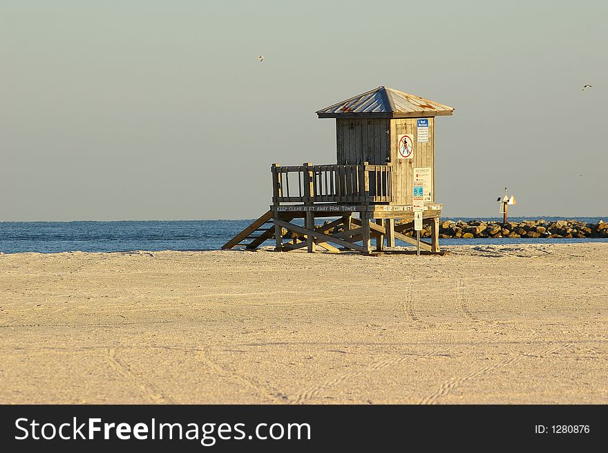 Ranger/Life Guard Station. Photographed at Sand Key Park, Clearwater Florida