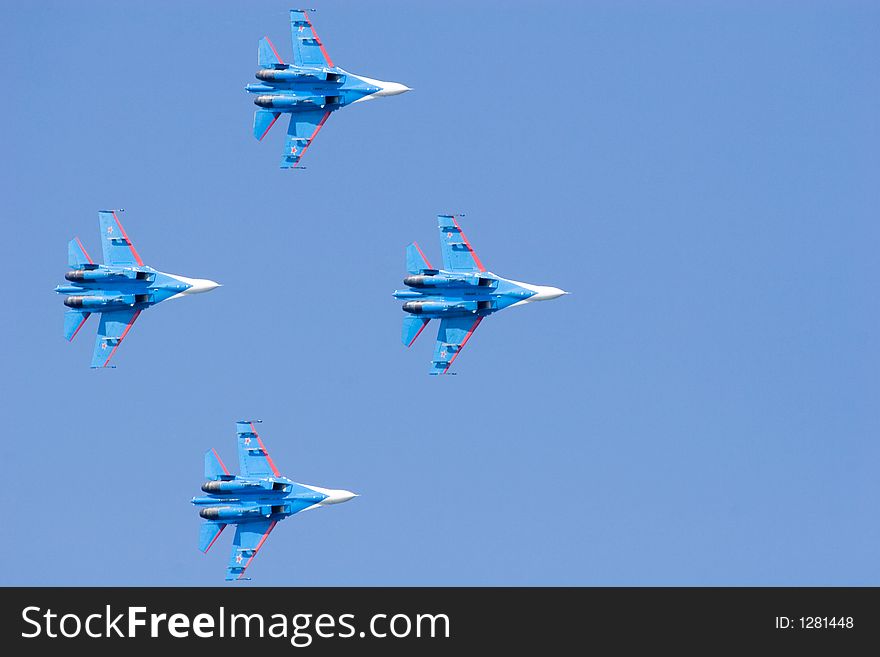 Aerobatic team - Russian Knights- SU27. Aerobatic team - Russian Knights- SU27