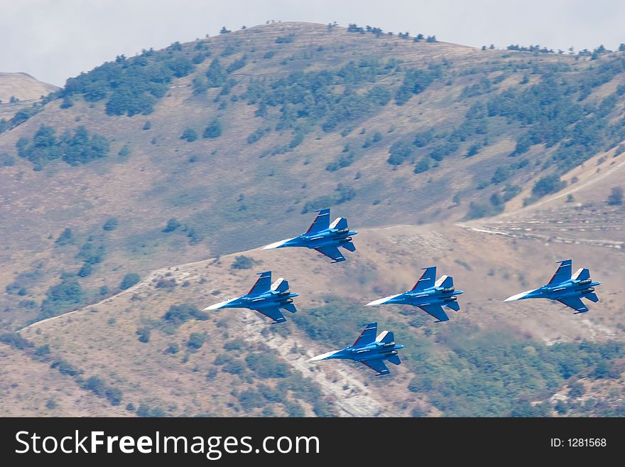 Aerobatic team - Russian Knights- SU27. Aerobatic team - Russian Knights- SU27