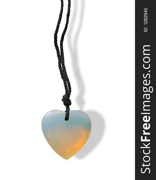 Adornment as heart on white background (isolated)