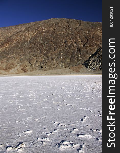 Salt pattern at the bottom of Death Valley NP - California