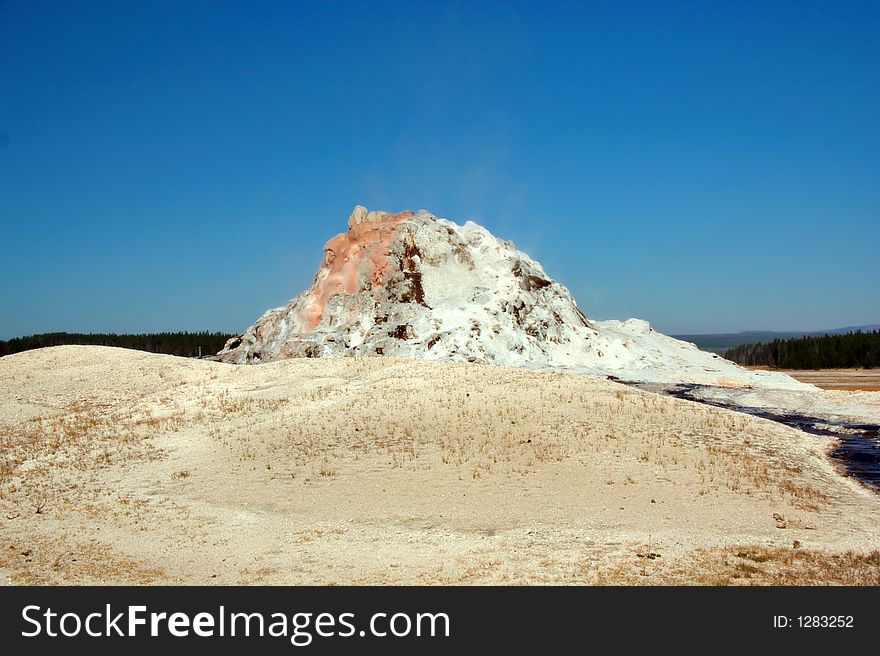 Geyser site in Yellowstone Park