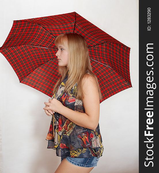 Young woman with umbrella