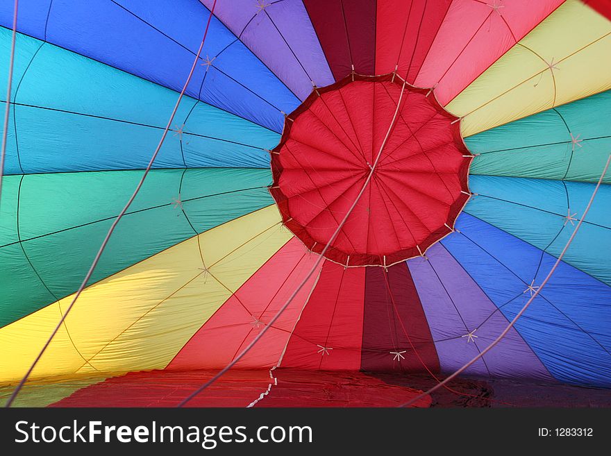 Colorful balloon, Inflating hot-air balloon. Colorful balloon, Inflating hot-air balloon