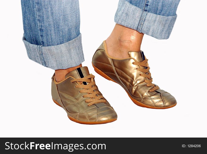 Gold footwear