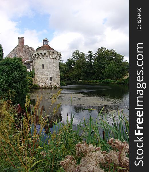 Castle Tower Viewed From Across Moat