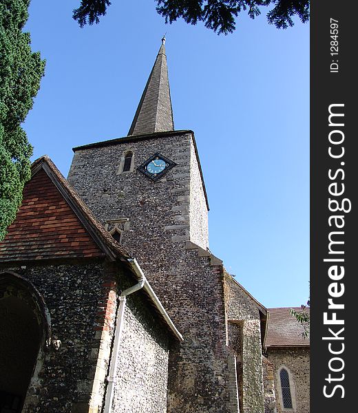 Flintstone Church In Eynsford, Kent, England