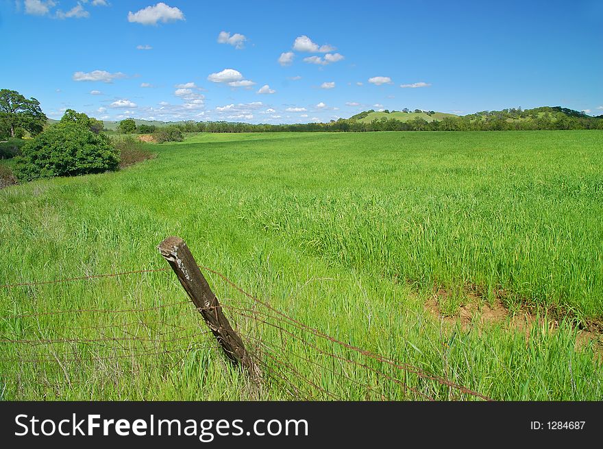 Rural countryside in spring in northern California. Rural countryside in spring in northern California