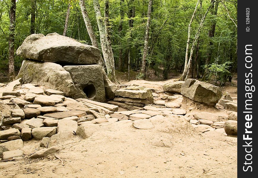 Megalithic construction (4000 BC to 3000 BC), the Krasnodar region, Russia. Megalithic construction (4000 BC to 3000 BC), the Krasnodar region, Russia.