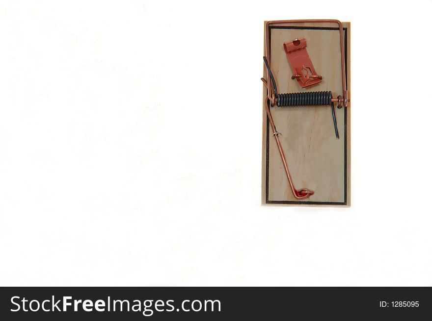 Mouse trap on a white background. Mouse trap on a white background