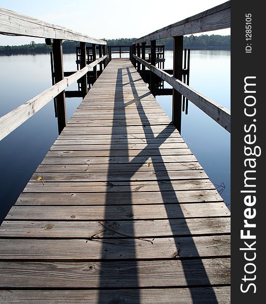 Abstract photo of a fishing dock