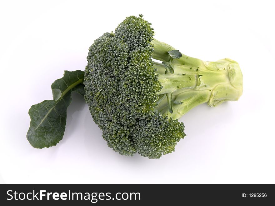 Entire Green Broccoli Vegetable with Stem