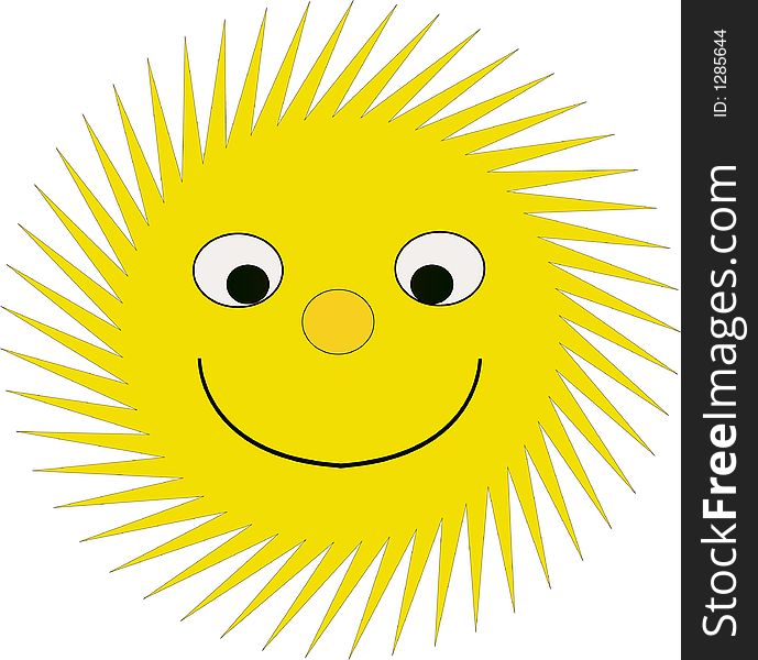 Happy sun computer generated illustration