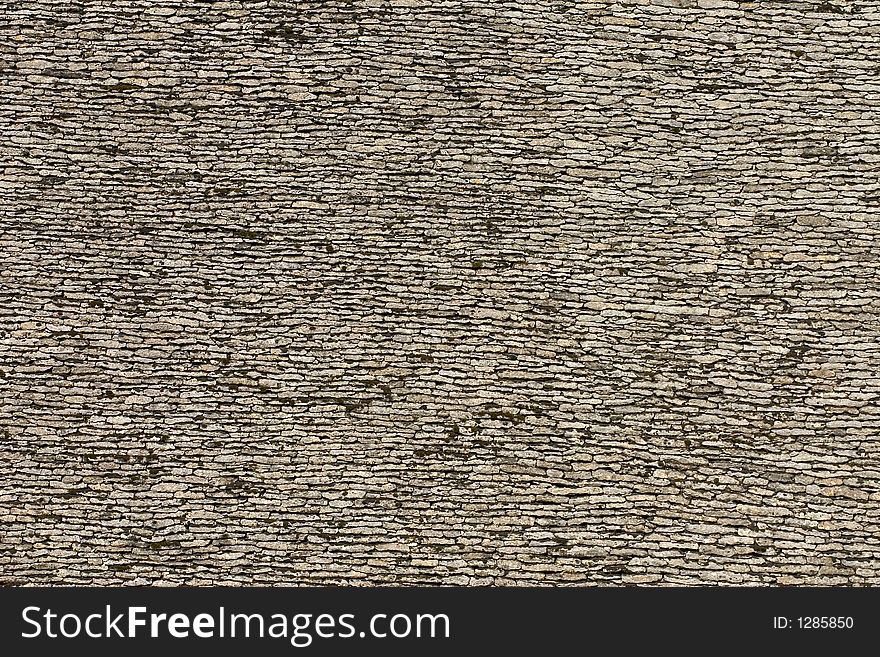 Stone Roof In Breuil, France