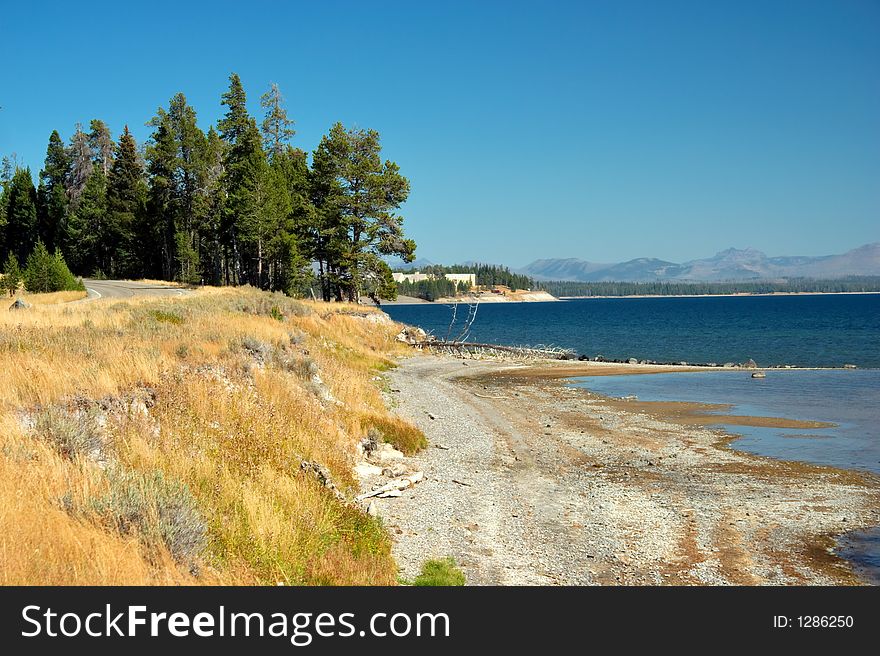 From the shore of Yellowstone Lake