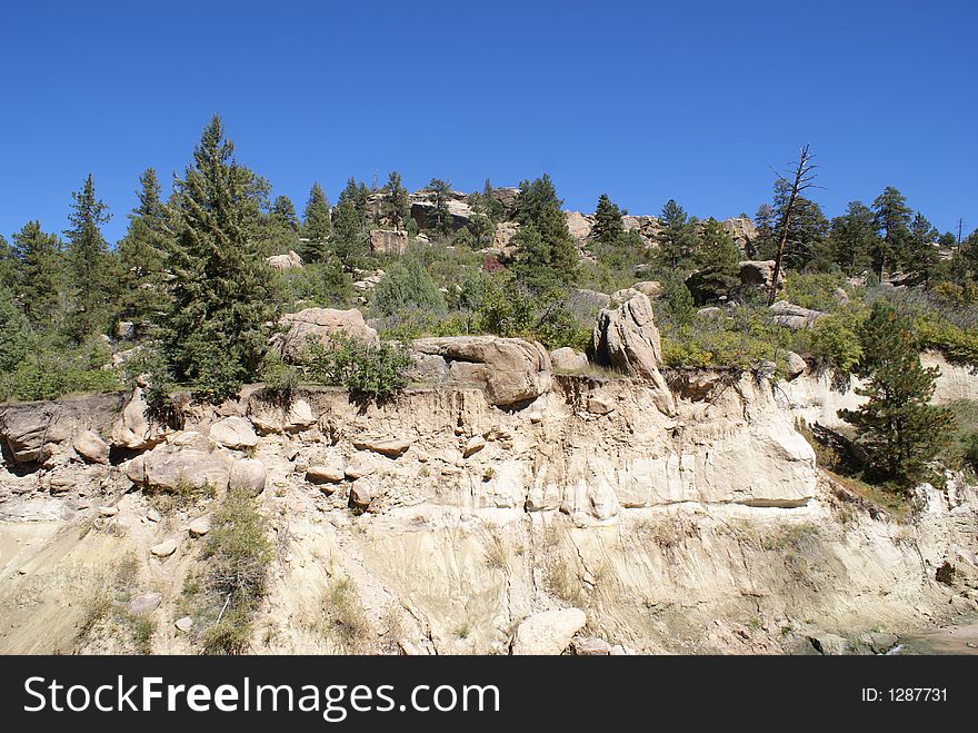 Daytime image from Castlewood Canyon Colorado. Daytime image from Castlewood Canyon Colorado
