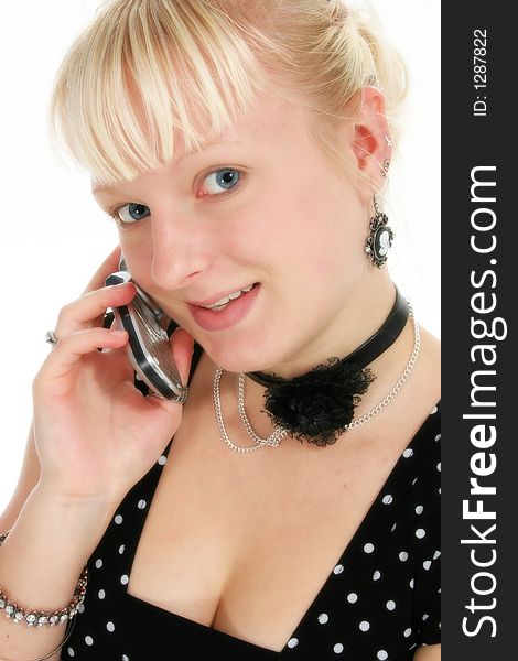 Beautiful German seventeen year old teen girl with cellphone. Natural beauty - no make up. Beautiful German seventeen year old teen girl with cellphone. Natural beauty - no make up.