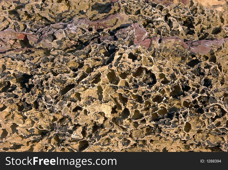 Sharp stones turned out as a result of washing away and aeration. Sharp stones turned out as a result of washing away and aeration