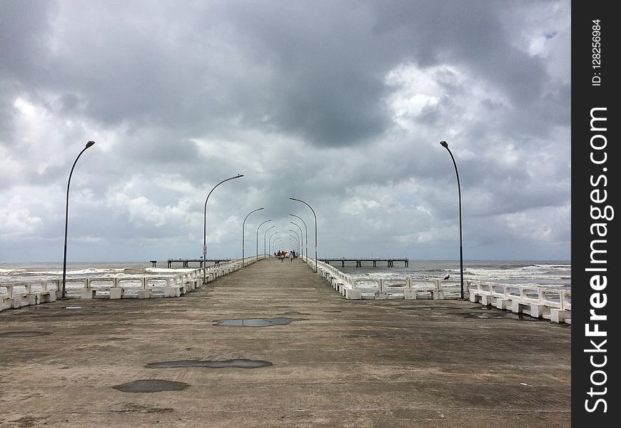 Pier, Cloud, Sky, Sea