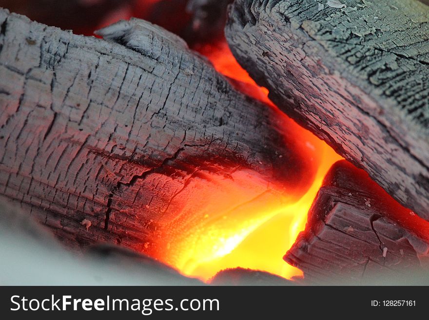 Geological Phenomenon, Heat, Lava, Charcoal