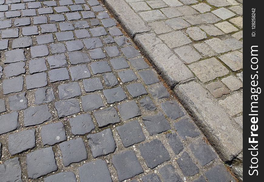 Cobblestone, Road Surface, Line, Brickwork