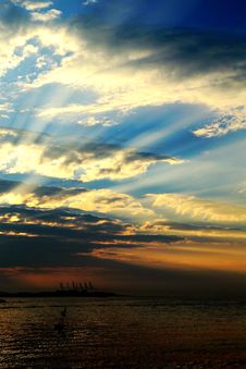 The Sunset And Colorful Sky Royalty Free Stock Photos The Sunset And Colorful Sky Royalty Free Stock Photos
