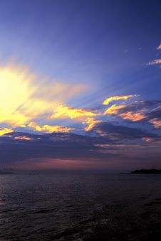 The Sunset And Colorful Sky Stock Photography The Sunset And Colorful Sky Stock Photography