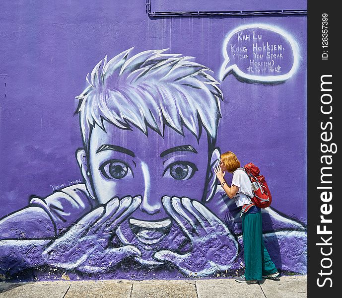 Art, Purple, Street Art, Violet