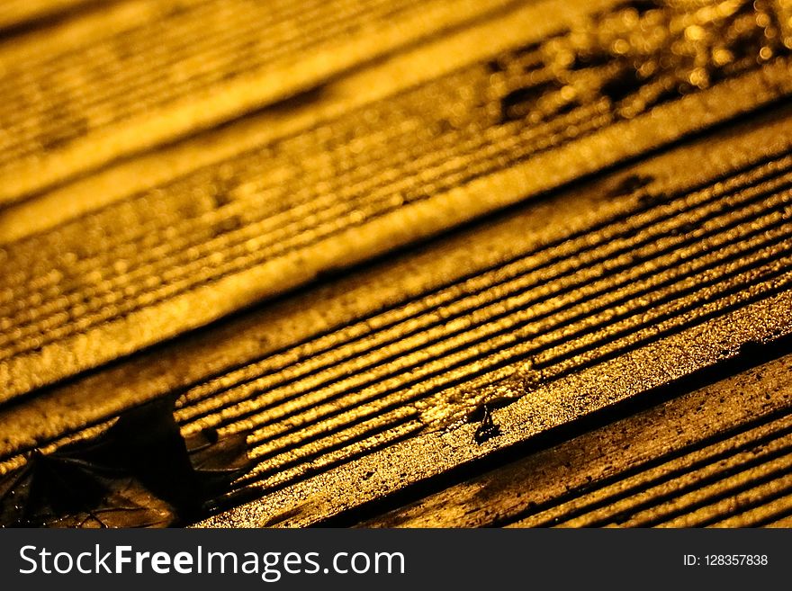 Yellow, Wood, Close Up, Line