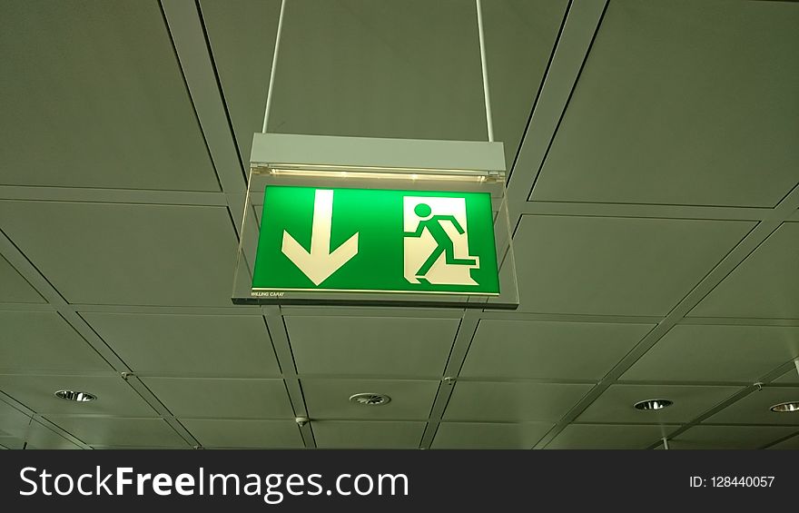 Green, Lighting, Ceiling, Signage