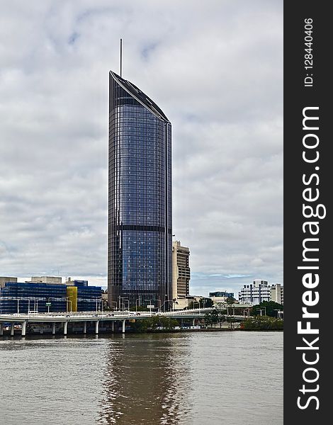 Skyscraper, Tower Block, Building, Water