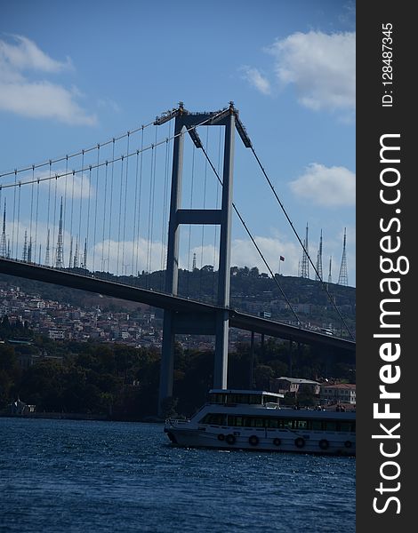 Bosphorus Bridge photographing with straight .Istanbul, Turkey. Bosphorus Bridge photographing with straight .Istanbul, Turkey