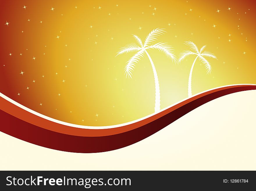 Graphic illustration of Palm Trees