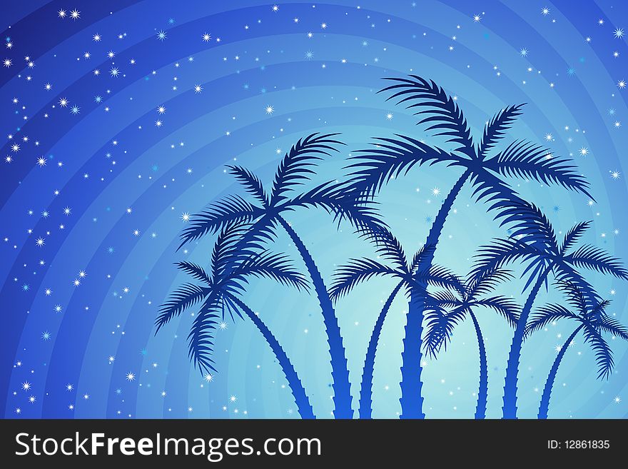 Graphic illustration of Palm Trees