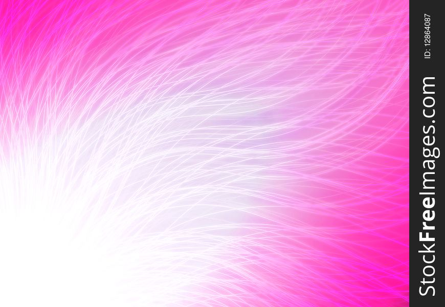 Abstract wave radiation. Pink Wallpaper