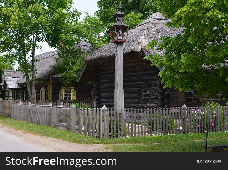 House, Tree, Cottage, Outdoor Structure