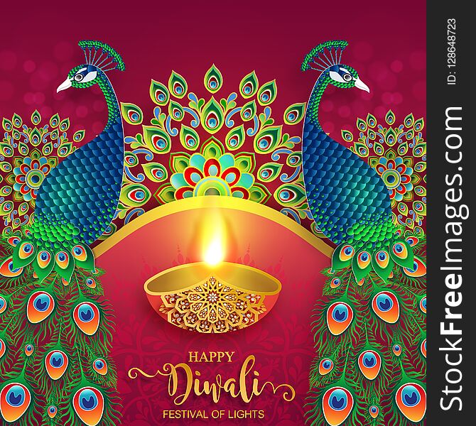 Happy Diwali Festival Card .