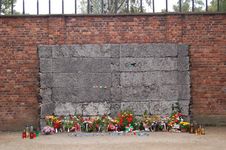 Auschwitz - Wall Of Death Royalty Free Stock Photography Auschwitz - Wall Of Death Royalty Free Stock Photography