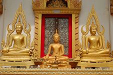 One Small Buddha, Two Big Buddhas Stock Image One Small Buddha, Two Big Buddhas Stock Image