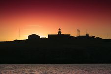 Silhouette Of An Island And Lighthouse Stock Image Silhouette Of An Island And Lighthouse Stock Image